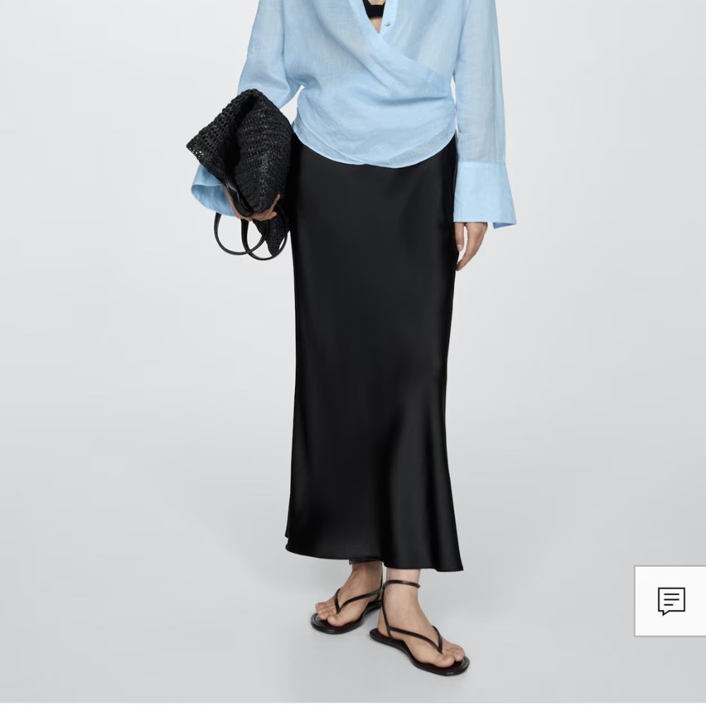 NEW Satin long skirt | Mango | Silk skirt